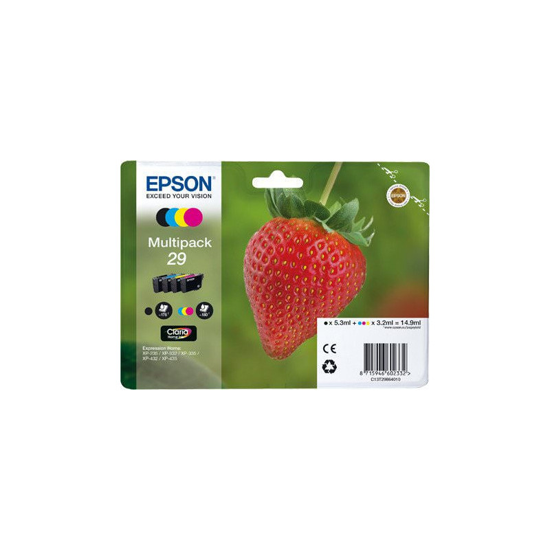 CARTUCHO EPSON T29 YL-CY-MG-BLK XP-235, XP-332, X
