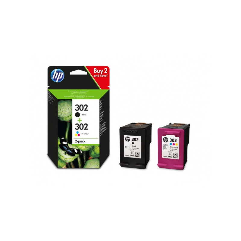 CARTUCHO HP 302 PACK NEGRO + COLOR