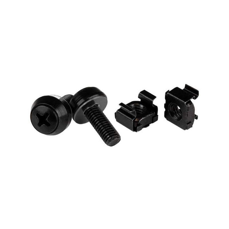 STARTECH 50 TORNILLOS Y TUERCAS JAULA M6 NEGRO
