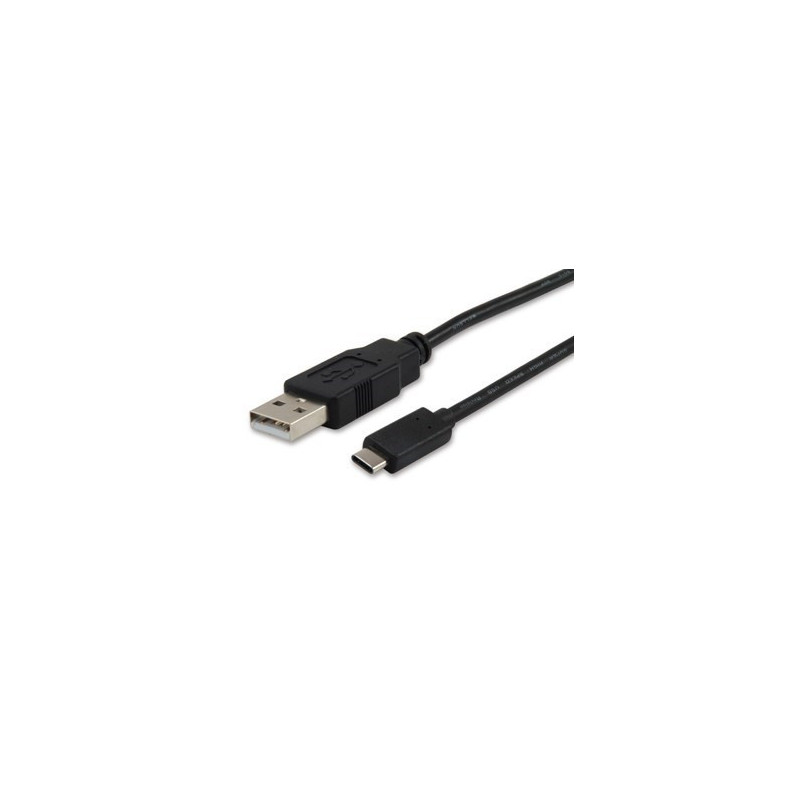 CABLE EQUIP USB-A 2.0 MACHO - USB-C MACHO 1M NEGRO