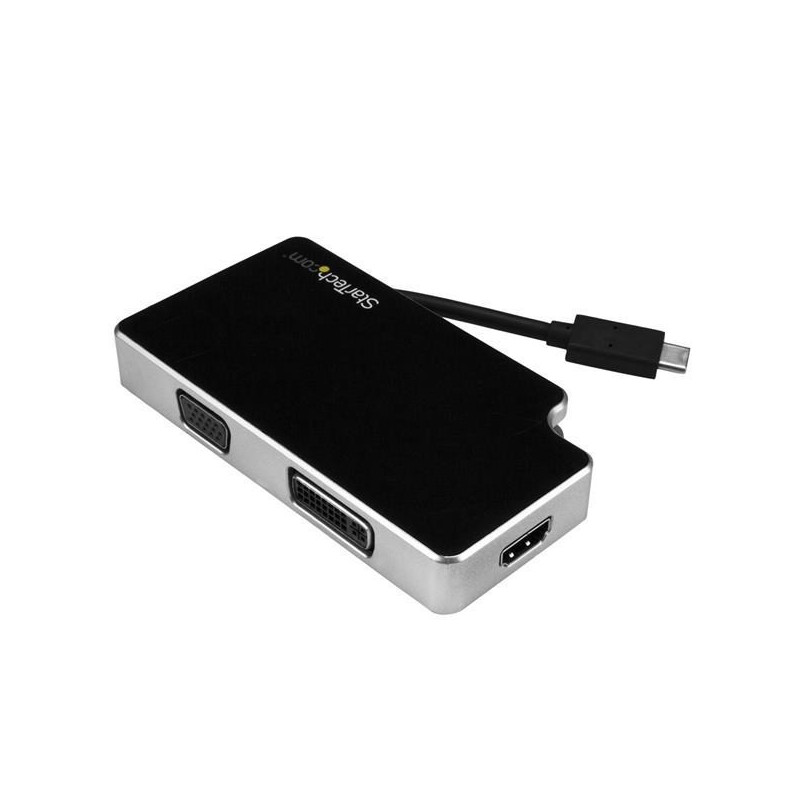 STARTECH ADAPTADOR 3-EN-1 USB-C A VGA DVI HDMI 4K