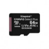 MEMORIA MICRO SD 64GB KINGSTON CLASE 10 UHS-I