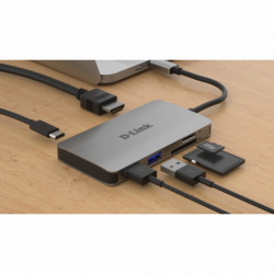 HUB USB-C D-LINK 6 EN 1 HDMI-LECTOR DE TARJETAS