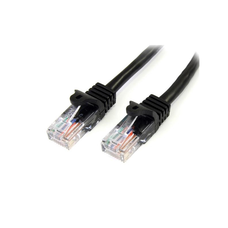 STARTECH CABLE DE RED 0,5M NEGRO CAT5E