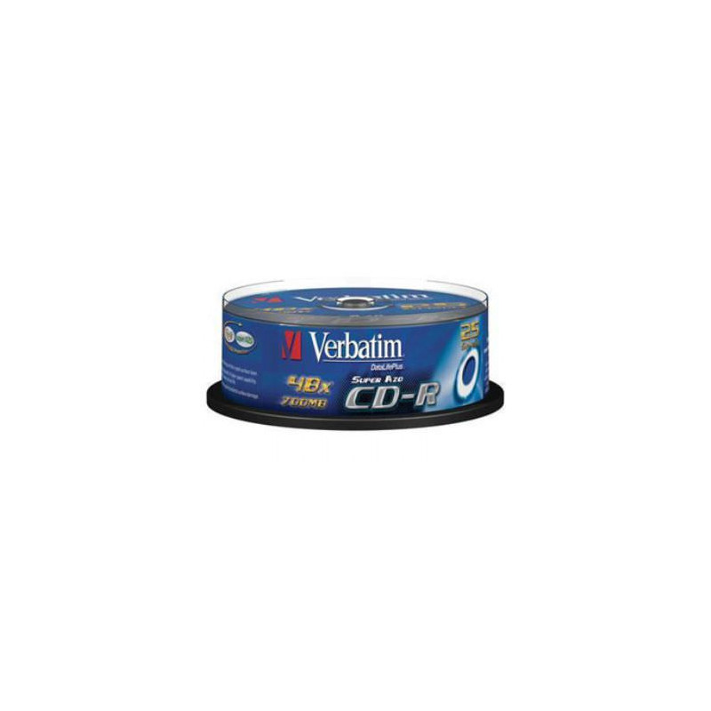 CD-R 700MB VERBATIM 52X TARRINA 25U