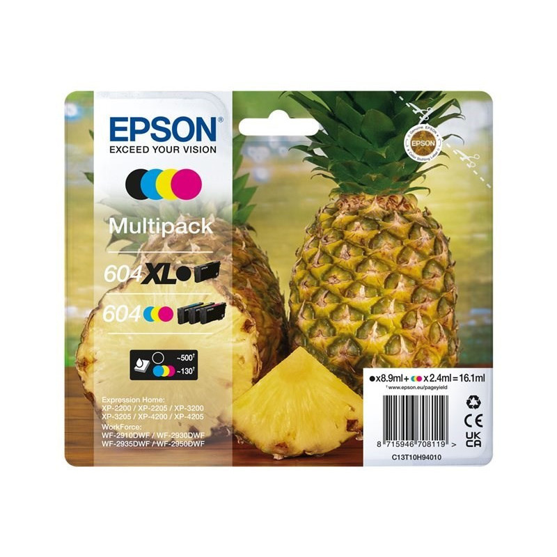 CARTUCHO EPSON 604 MULTIPACK BK XL+STD COLORES