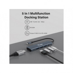 ADAPTADOR CONCEPTRONIC USB-C 5IN1 HDMI, USB 3.2 GE
