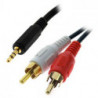 CABLE 3GO AUDIO JACK 3,5 M - 2XRCA M 2M